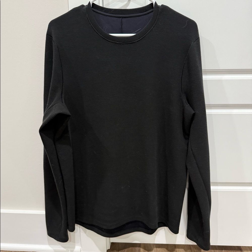 Lululemon black waffle long sleeve shirt